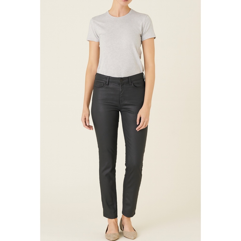 White House Black Market The Skinny Pant Coated Sz 6Long Grey like new condition